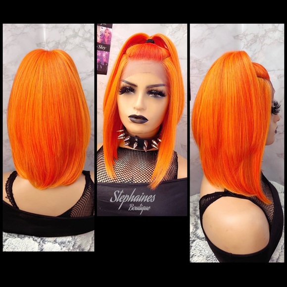 Human Hair blended lace front wig